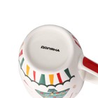 Кружка фарфоровая в подарочной упаковке Доляна «Новый год. Ёлочка», 350 мл, цвет белый - Фото 4