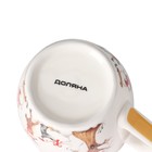 Кружка фарфоровая Доляна «Новогоднее настроение. Всё сбудется», 350 мл, цвет белый - Фото 4