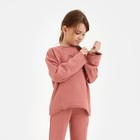 Костюм детский (свитшот, брюки) MINAKU цвет терракот, рост 134 9036120 - фото 14080408