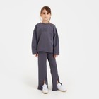 Костюм детский (свитшот, брюки) MINAKU цвет серый, рост 140 - фото 9966786