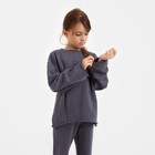 Костюм детский (свитшот, брюки) MINAKU, серый, рост 158 см - Фото 4