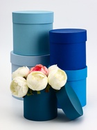 Набор круглых коробок 5 в 1, «Малахит», 20×20×20 - 11×11×11 см - Фото 1