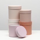 Набор круглых коробок 5 в 1 «Нюд», 20×20×20 - 11×11×11 см - Фото 2