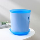 Горшок для цветов с поддоном Доляна «Танец журавлей», 1.6 л, d=14 см, h=15.5 см, цвет голубой - Фото 3