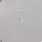 Горшок для цветов с поддоном Доляна «Кракле», 1.6 л, d=14 см, h=15.5 см, пластиковый, серый - Фото 4