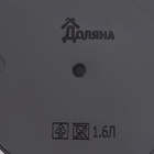 Горшок для цветов с поддоном Доляна «Голди. Листья», 1.6 л, d=14 см, h=15.5 см, пластиковый, цвет чёрный - Фото 6