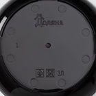 Горшок для цветов с поддоном Доляна «Голди. Листья», 1.6 л, d=14 см, h=15.5 см, пластиковый, цвет чёрный - Фото 7