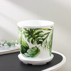 Горшок для цветов с поддоном Доляна «Кариота», 1,6 л, d=14 см, h=15,5 см, пластиковый, цвет белый - Фото 2