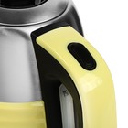 Чайник электрический WILLMARK WEK-1738PST, пластик, колба металл, 1.7 л, 2200 Вт, жёлтый - Фото 3