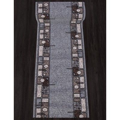 Ковровая дорожка Merinos Sierra Albina, размер 70x3000 см, цвет blue-brown 2