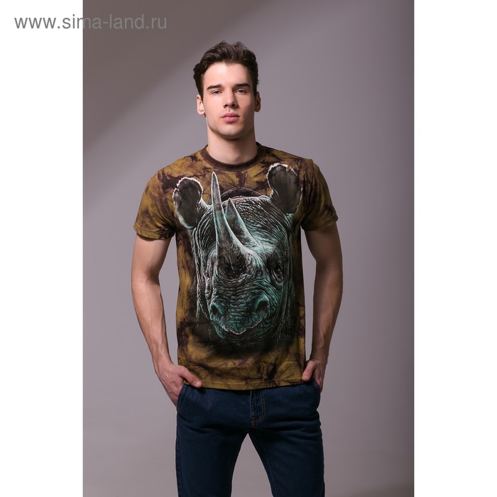 Футболка мужская Collorista 3D Rhino, размер XL (50), цвет коричневый - Фото 1
