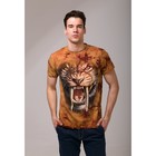 Футболка мужская Collorista 3D Wild tiger, размер L (48), цвет коричневый - Фото 1