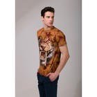 Футболка мужская Collorista 3D Wild tiger, размер L (48), цвет коричневый - Фото 2
