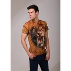 Футболка мужская Collorista 3D Wild tiger, размер L (48), цвет коричневый - Фото 3