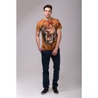 Футболка мужская Collorista 3D Wild tiger, размер L (48), цвет коричневый - Фото 4
