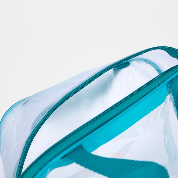 Сумка на молнии, цвет бирюзовый 30650