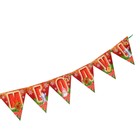 Гирлянды-флажки "Счастья в Новом Году!" красный фон, 300 см - фото 24623831