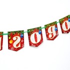 Гирлянды-флажки "С Новым Годом!" красный фон, 250 см - Фото 3