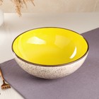 Салатница "Персия", керамика, желтая, 25.5 см, 2.7 л, 1 сорт, Иран - Фото 1