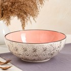 Салатница "Персия", керамика, розовая, 25.5 см, 2.7 л, 1 сорт, Иран - фото 32139216