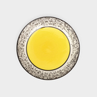 Тарелка керамическая "Персия", 19 см, плоская, жёлтая, 1 сорт, Иран - фото 5161517