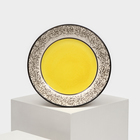 Тарелка керамическая "Персия", глубокая, 550 мл, 19 см, жёлтая, 1 сорт, Иран - Фото 2