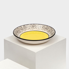 Тарелка керамическая "Персия", глубокая, 550 мл, 19 см, жёлтая, 1 сорт, Иран - фото 4361207