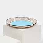 Тарелка керамическая "Персия", плоская, 25 см, синяя, 1 сорт, Иран - Фото 4