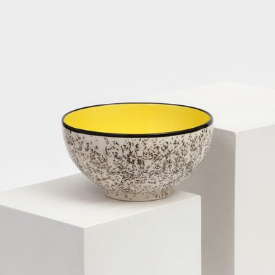 Салатница «Персия», керамика, желтая, 15 см, 700 мл, 1 сорт, Иран