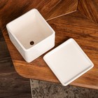 Горшок для цветов "Квадрат", белый, керамика, 3.5 л, 1 сорт, Иран - фото 24469574