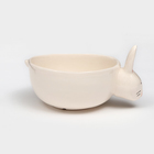 Тарелка глубокая "Зайчик", белая, керамика, d=15 см, 1.1 л, Иран - фото 46060581