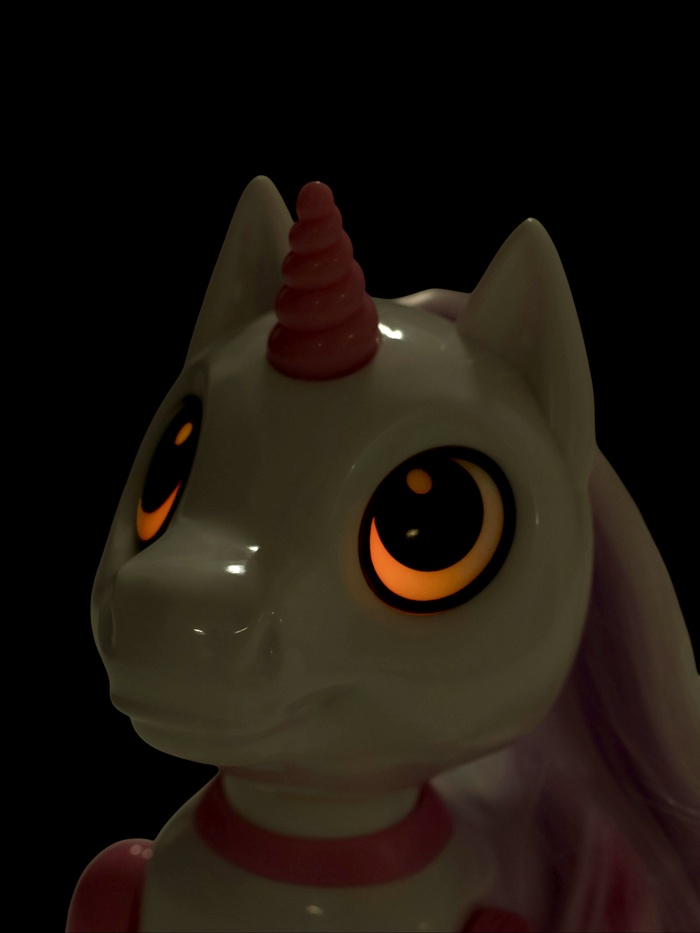 Робот единорог «Питомец» IQ BOT, интерактивный: с записью звуков, реагирует на хлопки, звук, свет, на батарейках, розовый - фото 51877777