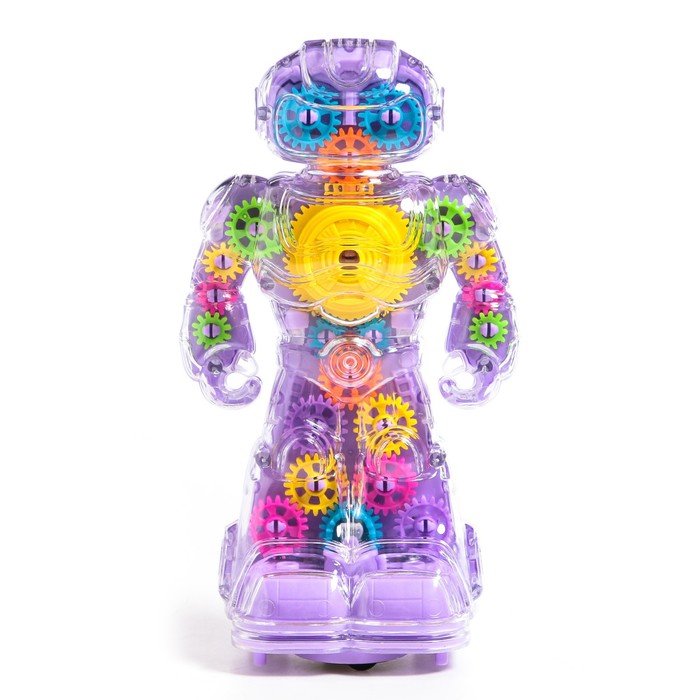 Музыкальный робот «Робби», русское озвучивание, световые эффекты, цвет фиолетовый - фото 1907524841