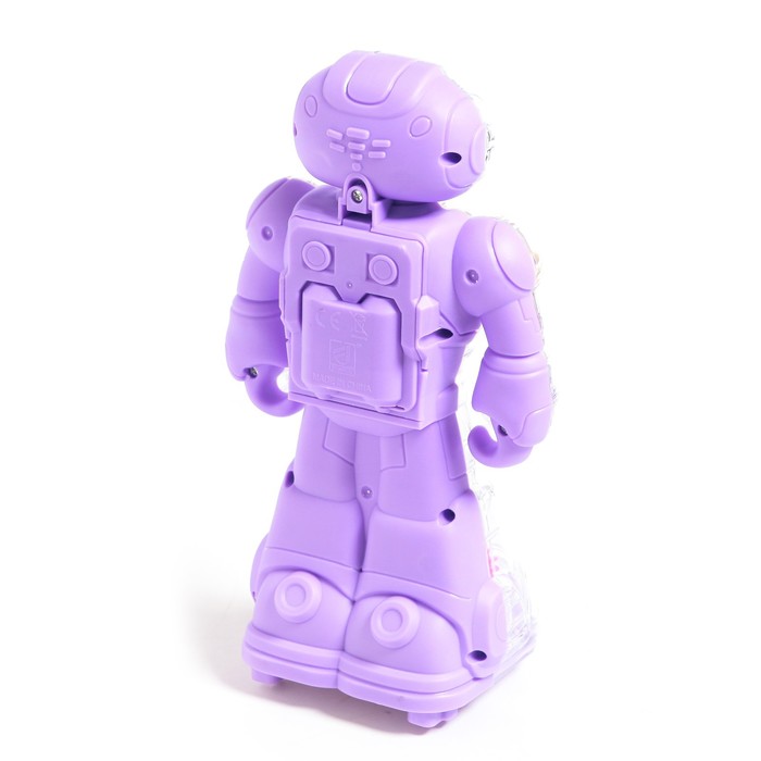 Музыкальный робот «Робби», русское озвучивание, световые эффекты, цвет фиолетовый - фото 1907524842