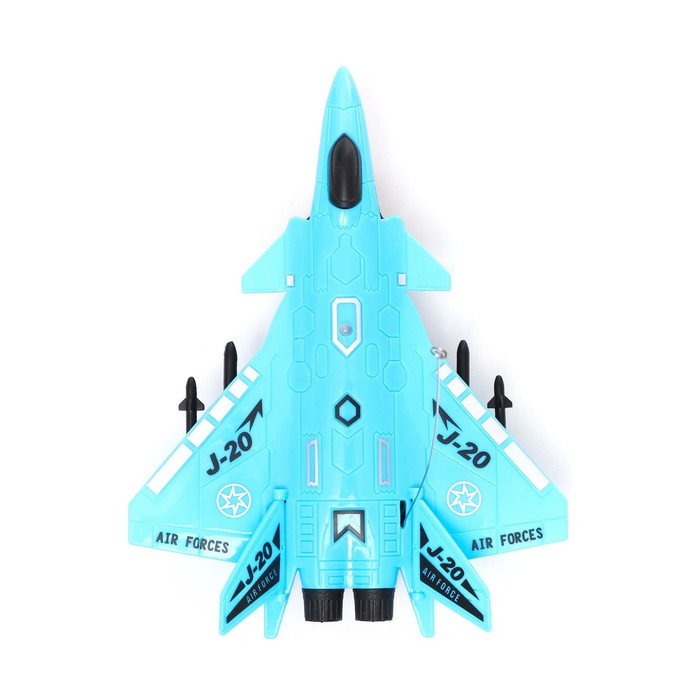 Самолет радиоуправляемый «Истребитель», работает от батареек, цвет синий - фото 1892843245