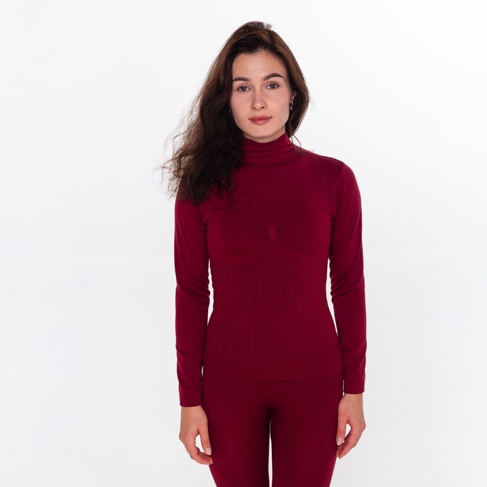 Термобельё женское (джемпер, легинсы), бордовое, размер 56 (2XL)