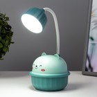 Настольная лампа "Мишка" LED 3Вт USB голубой 8,6х8,6х20,5 см RISALUX - Фото 2
