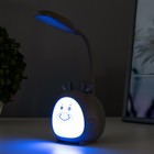Настольная лампа "Сказочный лосяш" LED 3Вт USB серый 8,5х8х22 см - Фото 5