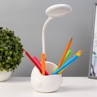 Настольная лампа "Динозаврик" LED 3Вт USB белый 10х9,5х34 см RISALUX - фото 24120339