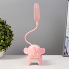Настольная лампа "Слоник" LED 3Вт USB розовый 9х15х31 см RISALUX - Фото 4