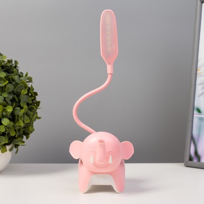Настольная лампа «Слоник» LED 3 Вт USB розовый 9×15×31 см RISALUX
