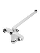 Смеситель для ванны ZEIN Z3415, картридж 35 мм, с душевым набором, цинк, белый/хром - Фото 6