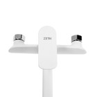 Смеситель для ванны ZEIN Z3415, картридж 35 мм, с душевым набором, цинк, белый/хром - Фото 3