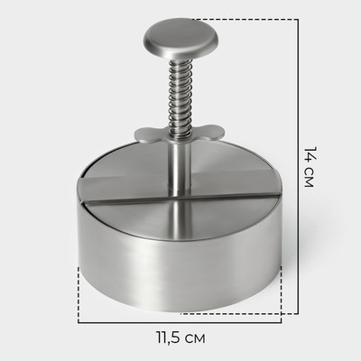 Пресс для бургеров Magistro Steel, 14×11.5 см, 304 сталь, серебристый
