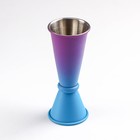 Джиггер Flume, 15/30 мл, нержавеющая сталь, цвет сине-фиолетовый - Фото 1