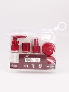 Набор для хранения, в чехле, 6 предметов, прозрачный, бордовый - Фото 9