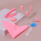 Набор для хранения, в футляре, 9 предметов, цвет прозрачный/розовый - фото 9174307