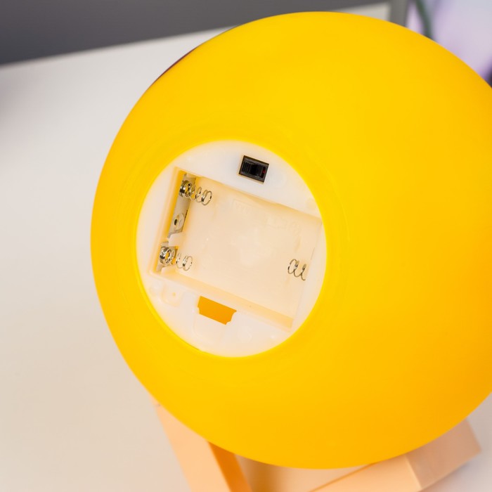 Ночник Смайл LED от батареек 3хААА желтый 14х14х18 см RISALUX - фото 1897261786