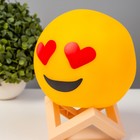 Ночник Смайлик LED от батареек 3хААА желтый 14х14х18 см - фото 21763989