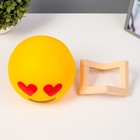 Ночник Смайлик LED от батареек 3хААА желтый 14х14х18 см - фото 21763990